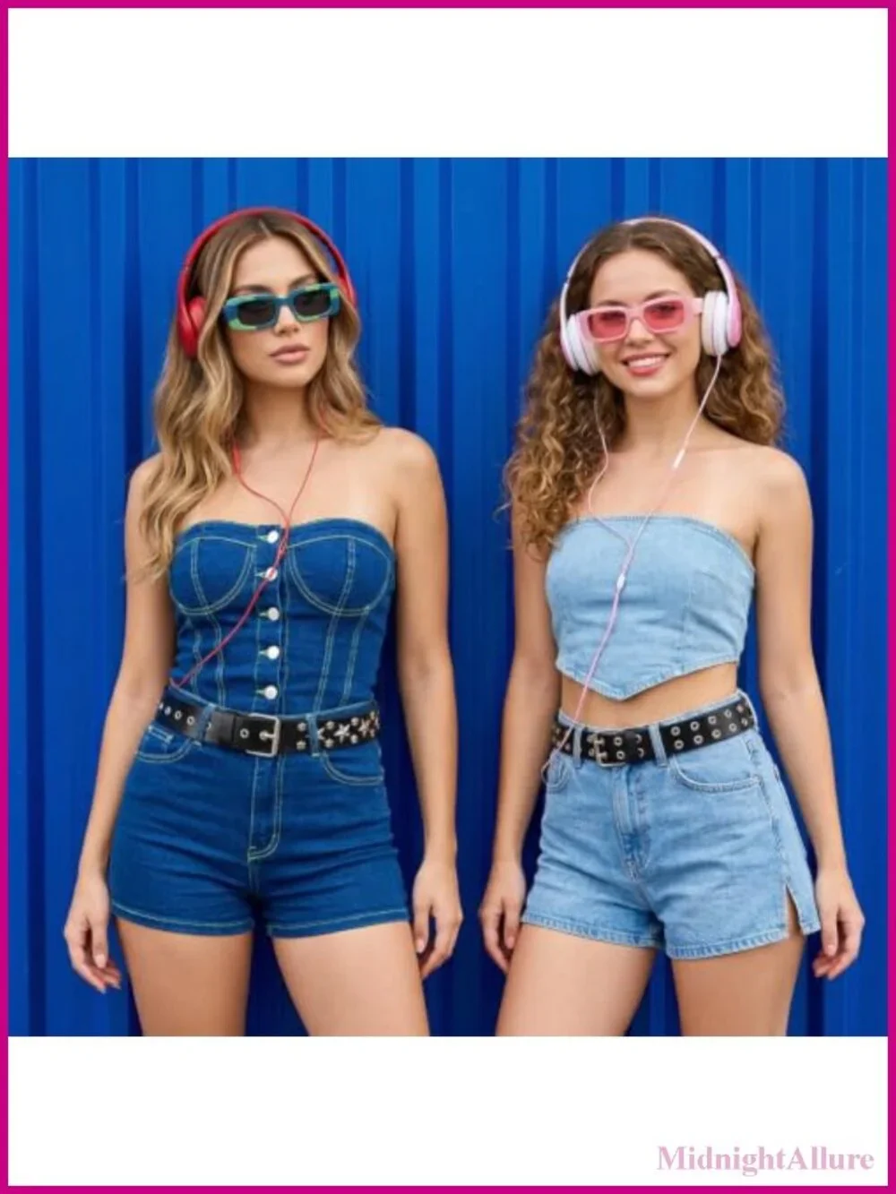 3 Pc Studded Belt Set Y2K Star Waist Punk Goth Metal Buckle Adjustable